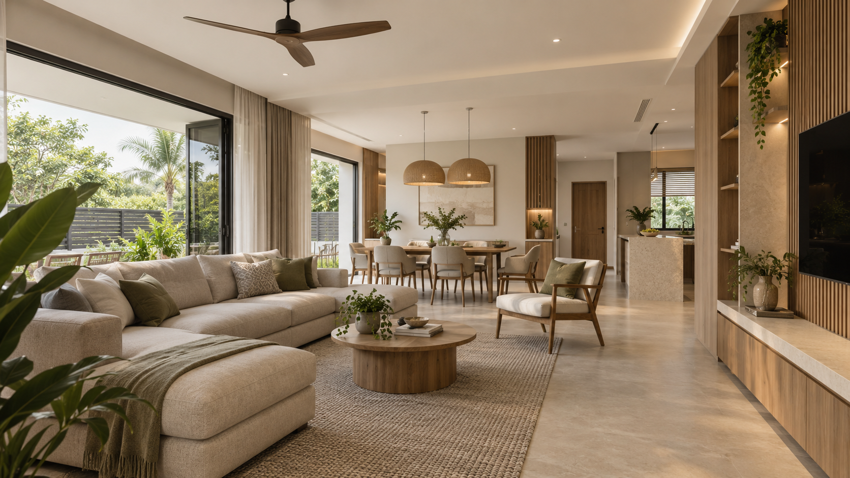 Novabuild Studio 2 Warm contemporary living and dining interior design reference by Novabuild Studio